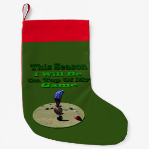 Grappige gazon kommen zijn op de top, kleine kerstsok