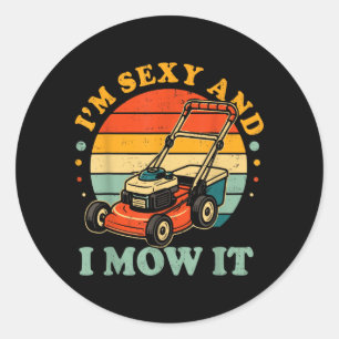 Grappige Gazon Papa Grasmaaien Is Mijn Therapie Gr Ronde Sticker