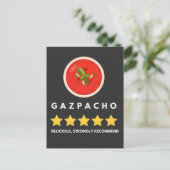 Grappige Gazpacho Tomato Sou Briefkaart (Staand voorkant)