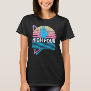Grappige geamputeerde amputatie retro high four t-shirt