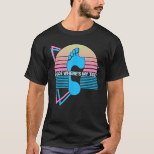 Grappige geamputeerde amputatie Retro kerel Waar i T-shirt
