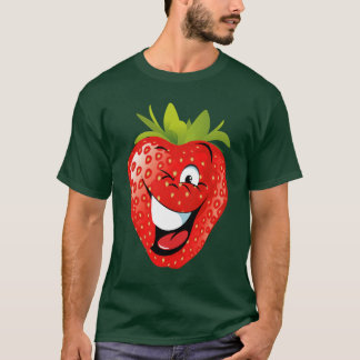grappige geanimeerde aardbei t-shirt