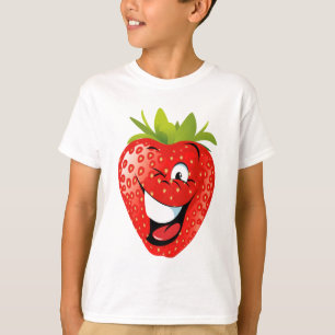 grappige geanimeerde aardbei t-shirt