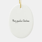 Grappige Geanimeerde Eend Kerstkaart Keramisch Ornament (Achterkant)