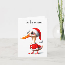 Grappige geanimeerde eendenkerst Kaart