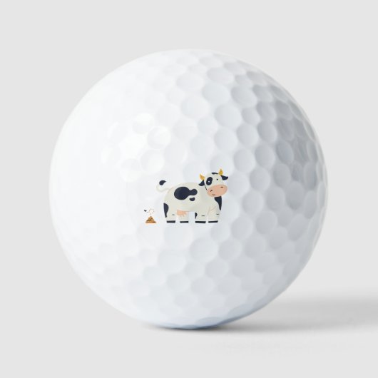 grappige geanimeerde golfbal golfballen (Voorkant)