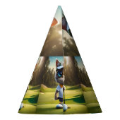 Grappige Geanimeerde Kat Golfspeler, Feesthoedjes (Achterkant)