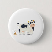 grappige geanimeerde knop ronde button 5,7 cm (Voorkant)