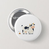 grappige geanimeerde knop ronde button 5,7 cm (Voorkant /achterkant)