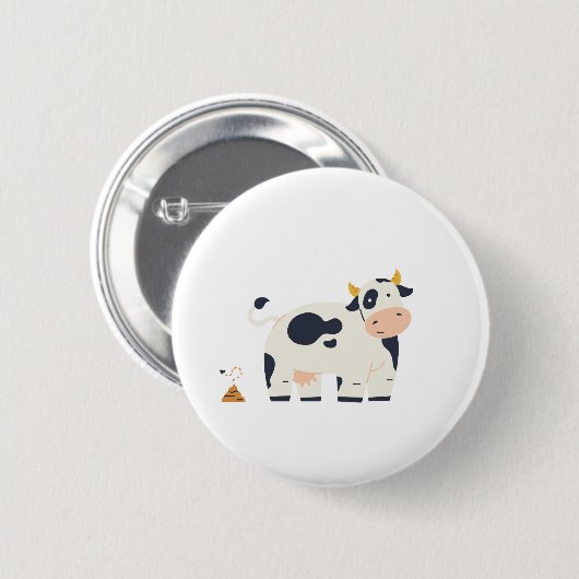 grappige geanimeerde knop ronde button 5,7 cm (Voorkant /achterkant)