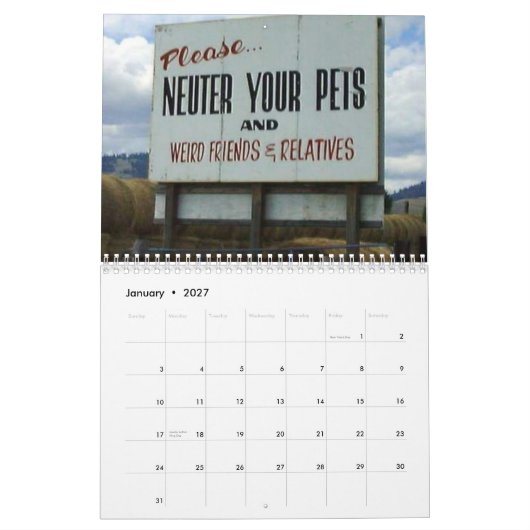 grappige gebarentaal kalender (Jan 2027)
