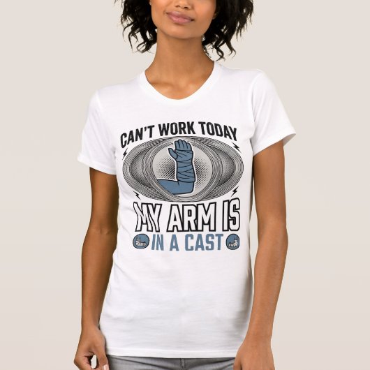 Grappige Gebroken Arm Gips Vintage T-Shirt Design_ (Voorkant)