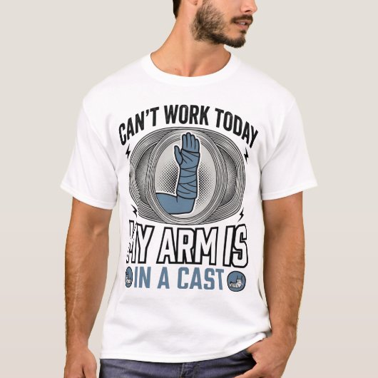 Grappige Gebroken Arm Gips Vintage T-Shirt Ontwerp (Voorkant)