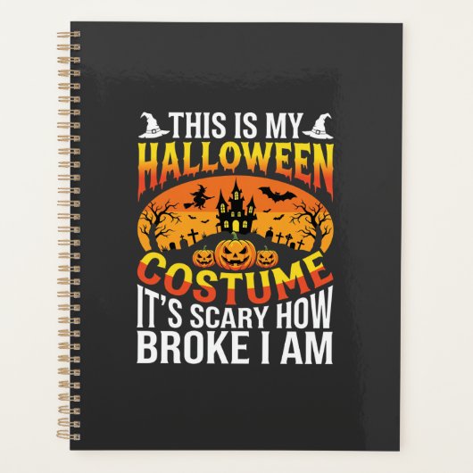 Grappige Gebroken Halloween Kostuum Spookhuis Ontw Planner (Voorkant)