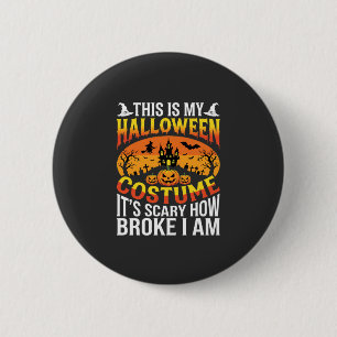 Grappige Gebroken Halloween Kostuum Spookhuis Ontw Ronde Button 5,7 Cm