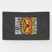 Grappige Gebroken Halloween Kostuum Spookhuis Ontw Spandoek (Horizontaal)