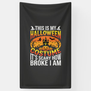 Grappige Gebroken Halloween Kostuum Spookhuis Ontw Spandoek