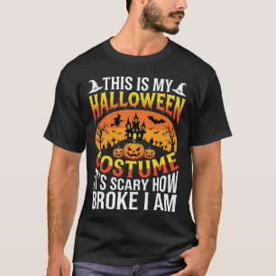 Grappige Gebroken Halloween Kostuum Spookhuis Ontw T-shirt