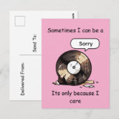 Grappige Gebroken Plaat Sorry Omdat Ik Er Om Geef  Briefkaart (Voorkant / Achterkant)