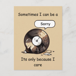 Grappige Gebroken Plaat Sorry Omdat Ik Er Om Geef Briefkaart
