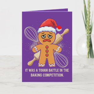 Grappige Gebruine Kabouter "Tough Battle Bakken Kaart