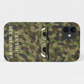 Grappige gecamoufleerde ogen, militair, jagers, le Case-Mate iPhone case (Achterkant (horizontaal))