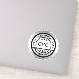 Grappige gecertificeerde Flamingo Collector Zwart  Sticker