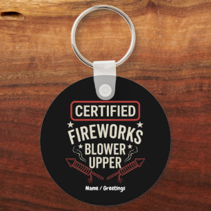 Grappige Gecertificeerde Vuurwerk Blaasmachine 4 j Sleutelhanger