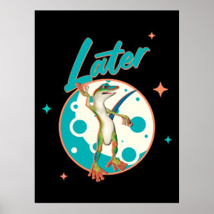 Grappige Gecko later Poster