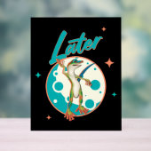 Grappige Gecko Later Uitstel Humor Acryl Bord (Neutraal)