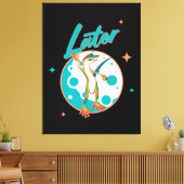 Grappige Gecko Later Uitstel Humor Canvas Afdruk (Insitu (Woonkamer))