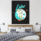 Grappige Gecko Later Uitstel Humor Canvas Afdruk (Insitu (Slaapkamer))
