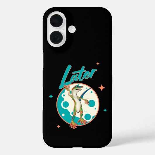 Grappige Gecko Later Uitstel Humor Case-Mate iPhone Case (Achterkant)