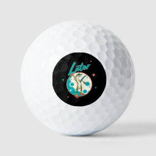 Grappige Gecko Later Uitstel Humor Golfballen