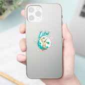 Grappige Gecko Later Uitstel Humor Sticker (Telefoon)