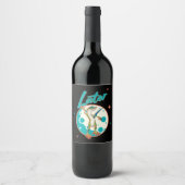 Grappige Gecko later Wijn Etiket (Voorkant)