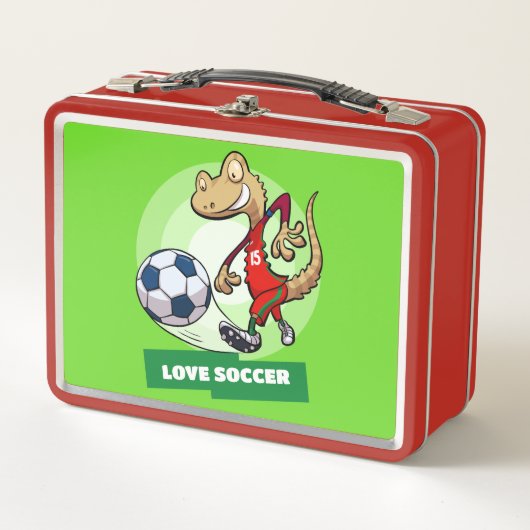 Grappige Gecko Liefde Voetbal Grappige Voetbalster (Voorkant)
