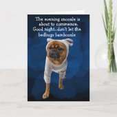 Grappige gedachte van de pug kaart (Voorkant)