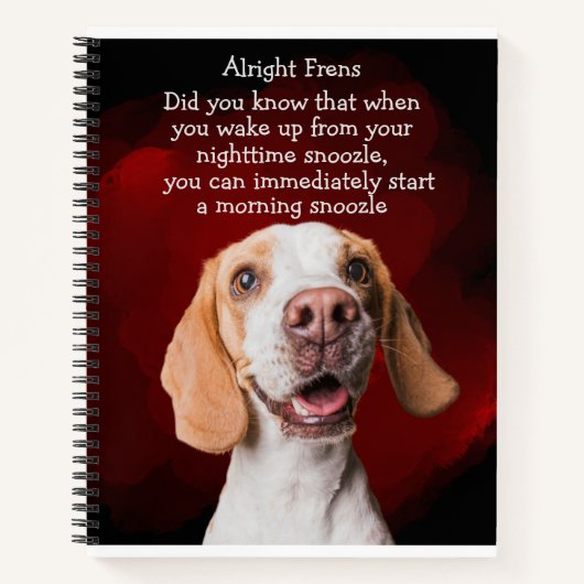 Grappige gedachte van een hond notitieboek (Voorkant)