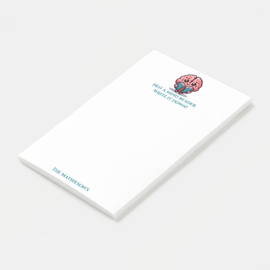 Grappige Gedachtenlezer Post-it® Notes (Schuin)