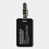 Grappige gedragstherapeut definitie bagagelabel (Voorkant verticaal)