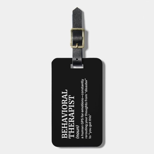Grappige gedragstherapeut definitie bagagelabel (Voorkant verticaal)