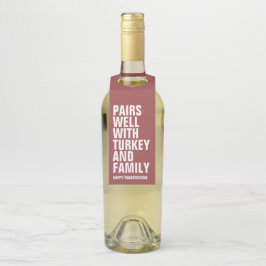 Grappige gedurfde Thanksgiving Flessenhanger