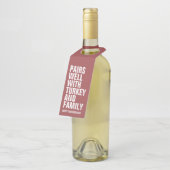 Grappige gedurfde Thanksgiving Flessenhanger (Schuin)