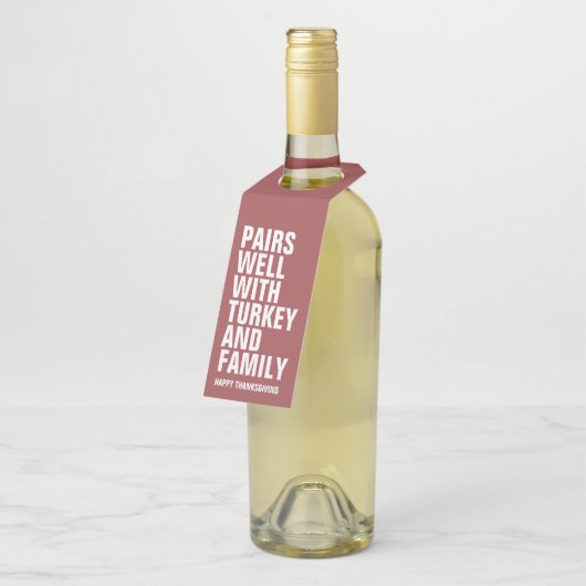 Grappige gedurfde Thanksgiving Flessenhanger (Schuin)