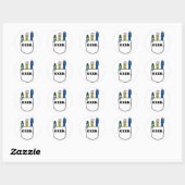 Grappige GEEK Zakbeschermer Ronde Sticker (Vel)