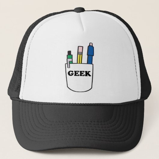 Grappige GEEK Zakbeschermer Trucker Pet (Voorkant)