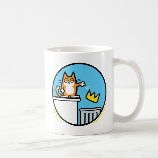 Grappige geen koningen kat cartoon mokken (Rechts)