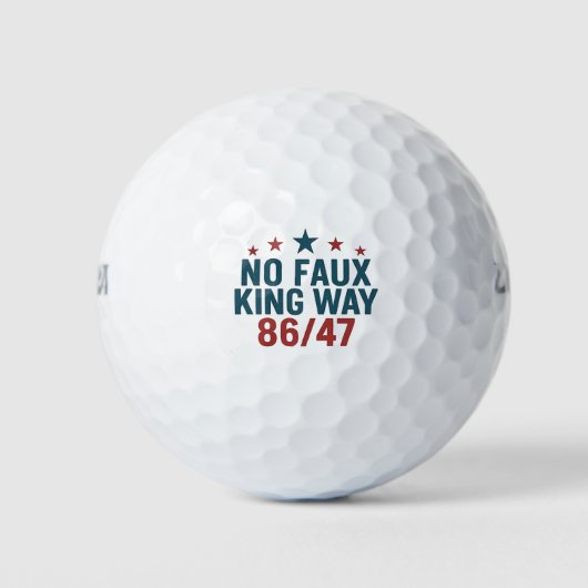 Grappige Geen Nep Koning Manier 86 47 4e Juli Golfballen (Voorkant)