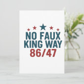 Grappige Geen Nep Koning Manier 86 47 4e Juli Kaart (Staand voorkant)